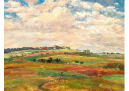 Antonin Slavíček - Krajina v letním světle, 40x30 cm