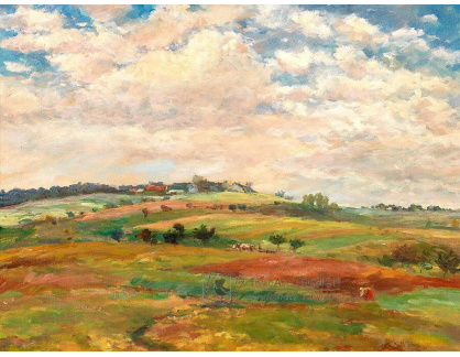Antonin Slavíček - Krajina v letním světle, 40x30 cm