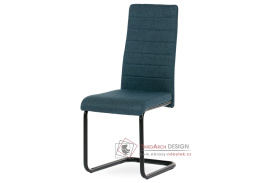 DCL-401 BLUE2, jídelní židle, černá / látka modrá