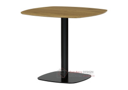 DT-X7117 OAK, jídelní stůl 80x80cm, černá / dub