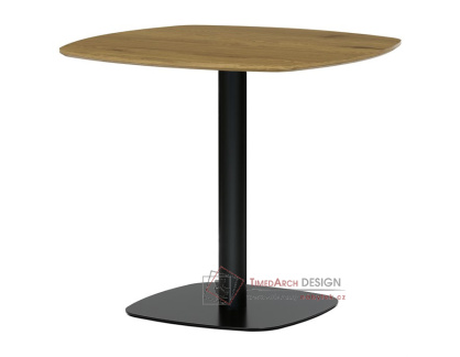 DT-X7117 OAK, jídelní stůl 80x80cm, černá / dub
