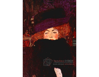 R3-19 Gustav Klimt - Dáma s kloboukem a péřovým boa