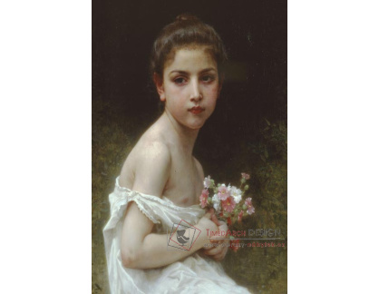 R15-127 Adolph William Bouguereau - Děvče s kyticí