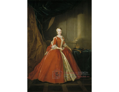 PORT-383 Louis de Silvestre - Portrét princezny Marie Amalie Saské v polském kostýmu