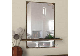 KOLE, závěsné zrcadlo s polici 45x75cm, ořech