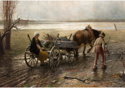 Jakub Schikaneder - Smutná cesta, 60x40 cm
