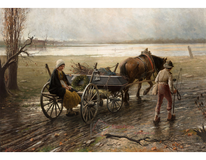 Jakub Schikaneder - Smutná cesta, 60x40 cm
