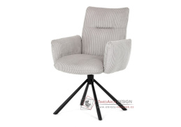 DCH-D1332 CRM2, jídelní otáčecí křeslo, černá / látka krémová