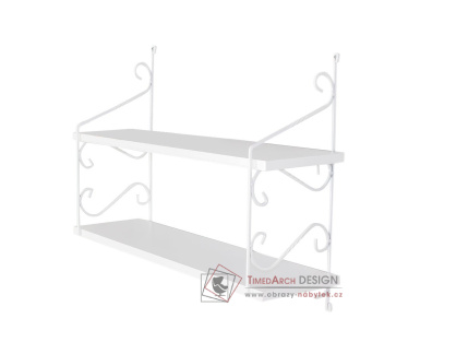 SERAMONI, nástěnná police, bílá