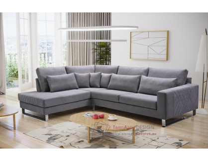COLBY, sedací souprava - levá, látka Aston 16 šedá