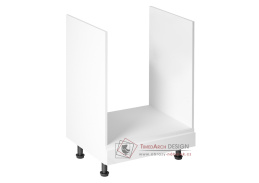 AURORA, dolní skříňka na spotřebiče D60ZK, bílá / bílý lesk