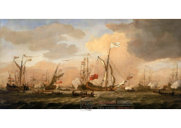 A-5242 Willem van de Velde - Jachta Mary v Gravesendu 12 února 1689