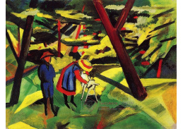 A-6055 August Macke - Děti s kozou v lese