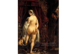 A-8019 Jacob Jordaens - Král Candaules z Lydie ukazuje svou ženu Gygesovi