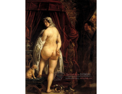 A-8019 Jacob Jordaens - Král Candaules z Lydie ukazuje svou ženu Gygesovi