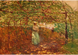 Antonín Slavíček - Zahradní altán, 60x40 cm
