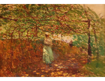 Antonín Slavíček - Zahradní altán, 60x40 cm