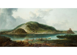 D-6185 Johann Christian Brand - Krajina s hradem Děvínem při ústí Moravy do Dunaje