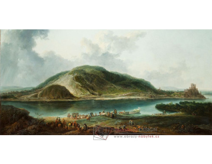 D-6185 Johann Christian Brand - Krajina s hradem Děvínem při ústí Moravy do Dunaje
