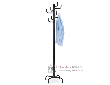 80609-A BK, kovový věšák stojací, černý lesk
