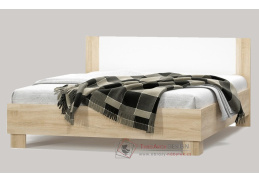 MARKOS, postel 160x200cm, dub sonoma / bílá