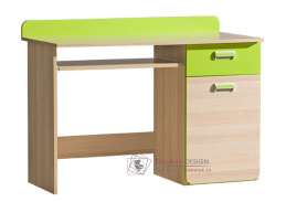 LIMO L10, pracovní stůl, jasan coimbra / zelená