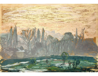 VCM 185 Claude Monet - Zimní krajina v podvečer