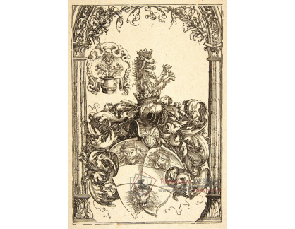 VR12-102 Albrecht Dürer - Erb se třemi lvími hlavami