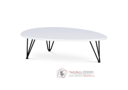 AF-3013 WT, konferenční stolek 94x69cm, černá / bílá