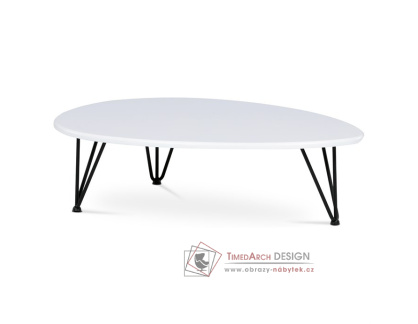 AF-3013 WT, konferenční stolek 94x69cm, černá / bílá