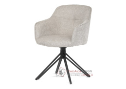 HC-533 CRM2, jídelní a konferenční křeslo, černá / látka krémová