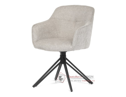 HC-533 CRM2, jídelní a konferenční křeslo, černá / látka krémová