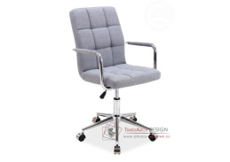 Q-022, kancelářská židle, látka šedá