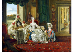 VN-64 Johann Zoffany - Královna Charlotte se svými dvěma nejstarší syny
