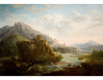 SO VI-496 Jacob Philipp Hackert - Italská krajina s hradem a viaduktem