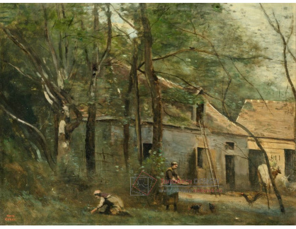 A-7022 Jean-Baptiste Camille Corot - Statek v lese