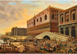 D-9673 Pieter van Loon - Ponte della Paglia s Dóžecím palácem