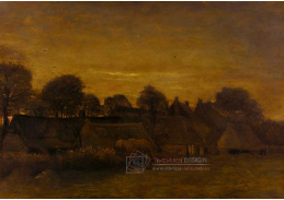 A-20 Vincent van Gogh - Vesnická stavení za soumraku