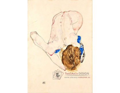 VES 255 Egon Schiele - Akt s modrými punčochami