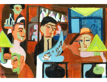 VELK 3 Ernst Ludwig Kirchner - Café v Davosu