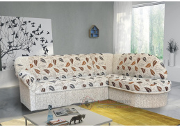 SANDRA, sedací souprava - pravá, látka Talia 104 béžová / vzor