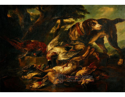 A-1915 Angelo Maria Crivelli - Lovecký pes s kořistí