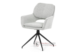 DCH-T1156 CRM2, jídelní otoční křeslo, látka krémová