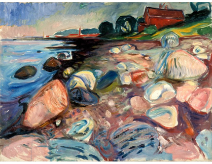 VEM13-25 Edvard Munch - Pobřeží s červeným domem