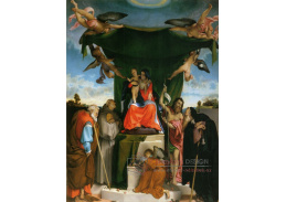 SO IV-19 Lorenzo Lotto - Madonna na trůnu s anděly a světci