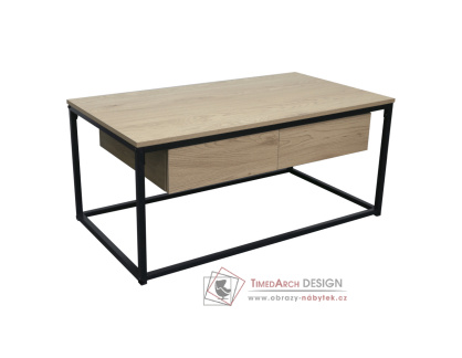 NAVARO 1, konferenční stolek 100x55cm, černá / dub