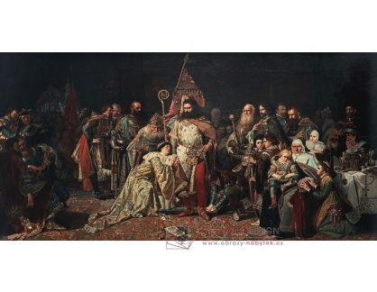 A-8821 Václav Brožík - Loučení Přemysla Otakara II s rodinou