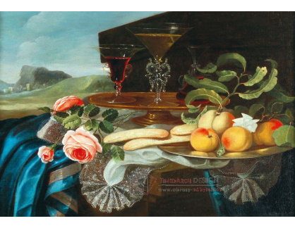 DDSO-4642 Maximilian Pfeiler - Zátiší s květinami a ovocem