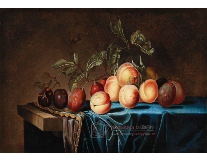DDSO-1824 Paul Liegeois - Zátiší s meruňkami a švestkami