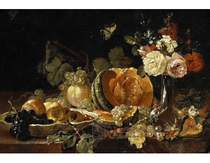 SO XIII-480 Johann Amandus Winck - Zátiší s květinami a ovocem